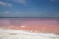 Pink salt lake in Torrevieja. Spain Royalty Free Stock Photo