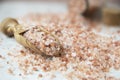 Pink Salt in Scoop Royalty Free Stock Photo