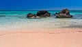 Pink sand of the Elafonisi beach, island of Crete