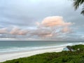 Pink Sands beach at with the sunset glow Royalty Free Stock Photo