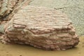 Pink Sandstone Fossil Records With Flysch-type Formations From the Paleocene Geopark Basque Route UNESCO. Shooting Game Of Thrones Royalty Free Stock Photo