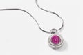 Pink Sapphire necklace Royalty Free Stock Photo