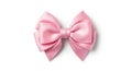 Pink satin bow with a glossy Royalty Free Stock Photo