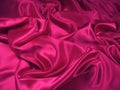 Pink Satin Fabric [Landscape] Royalty Free Stock Photo