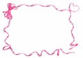 Pink satin ribbon frame Royalty Free Stock Photo