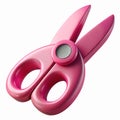 Pink Scissors with Round Handles and Sharp Blades for Crafting and Everyday Use on Transparent Background