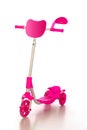 a pink scooter isolated on white background Royalty Free Stock Photo