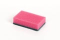 Pink scouring sponge Royalty Free Stock Photo