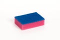 Pink scouring sponge Royalty Free Stock Photo