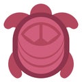 Pink sea turtle, icon Royalty Free Stock Photo