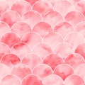 Pink sea wave geometric texture. Fish scale seamless pattern. Print for textile, wallpaper, wrapping. Royalty Free Stock Photo