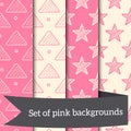 Pink seamless backgrounds Royalty Free Stock Photo