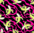 Pink seamless banana pattern