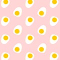 Pink Seamless Boiled Egg Pattern Background