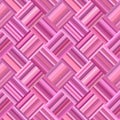 Pink seamless diagonal striped square mosaic pattern background Royalty Free Stock Photo