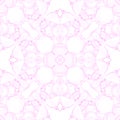 Pink seamless pattern. Astonishing delicate soap bubbles. Lace hand drawn textile ornament. Kaleidos Royalty Free Stock Photo