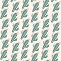 Pink seamless pattern with blooming cacti Royalty Free Stock Photo