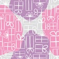 Pink Seamless pattern for gift wrapping paper