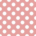 Pink seamless pattern polka dot background Coral geometric retro endless background Graphic circle elements round shapes Royalty Free Stock Photo