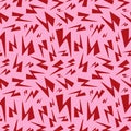 Pink seamless pattern with red lightnings Royalty Free Stock Photo