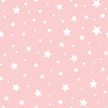 Pink seamless pattern stars geometric pink ornamental background baby shower sweet girl background