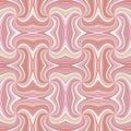 Pink seamless psychedelic geometrcial swirl stripe pattern background - vector curved burst design