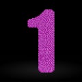 Pink sequins sings. Sequins alphabet. Eps 10. Royalty Free Stock Photo