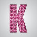 Pink sequins sings. Sequins alphabet. Eps 10. Royalty Free Stock Photo