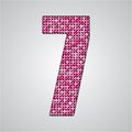 Pink sequins sings. Sequins alphabet. Eps 10. Royalty Free Stock Photo