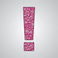 Pink sequins sings. Sequins alphabet. Eps 10. Royalty Free Stock Photo