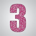 Pink sequins sings. Sequins alphabet. Eps 10. Royalty Free Stock Photo