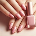 Pink Serene Nail Art Desig