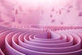 Pink Serenity Maze: Tranquil Geometric Patterns