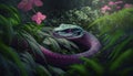 Pink serpent in florest