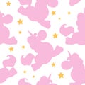 Pink shape unicorn pattern