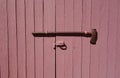Pink Shed Door Maul Lock Royalty Free Stock Photo