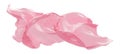 Pink sheer fabric flowing in the wind isolated on white background transparent cloth 3D render Royalty Free Stock Photo