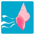 Pink shell song illustration