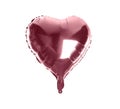 Pink shiny foil heart shaped balloon isolated Royalty Free Stock Photo