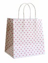 Pink shopping bag isolated on a white background (clipping path) Royalty Free Stock Photo