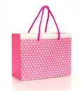 Pink shopping paper bag