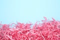 Pink shredded paper