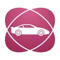 Pink sign modern car Royalty Free Stock Photo