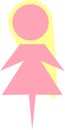 Pink silhouette girl