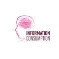 Mental information woman silhouette Royalty Free Stock Photo