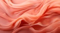 Pink Silk Fabric Background with Elegant Wave Pattern,Abstract background of orange silk fabric