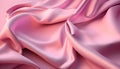 Pink silk fabric background. Luxury satin cloth 3d rendering illustration. Generative Ai
