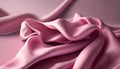 Pink silk fabric background texture. Luxury satin cloth 3d rendering illustration. Generative Ai