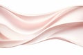 a pink silk fabric with waves on a white background Royalty Free Stock Photo