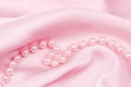 Pink silk and pearls